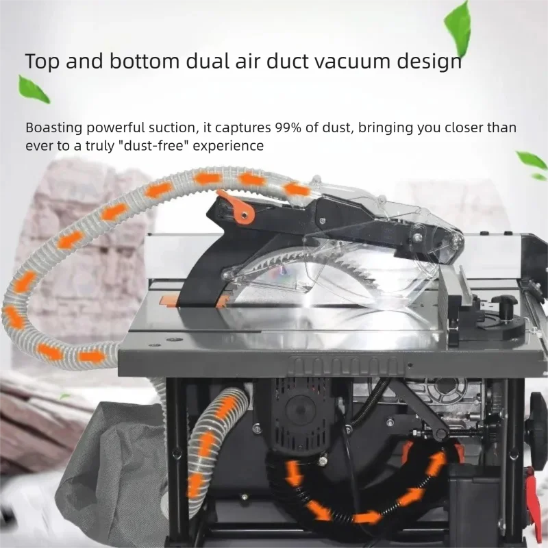 Dust-free Mini Table Saw Woodworking Cutting Multi-functional Precision Lifting and Beveling Electric Saw
