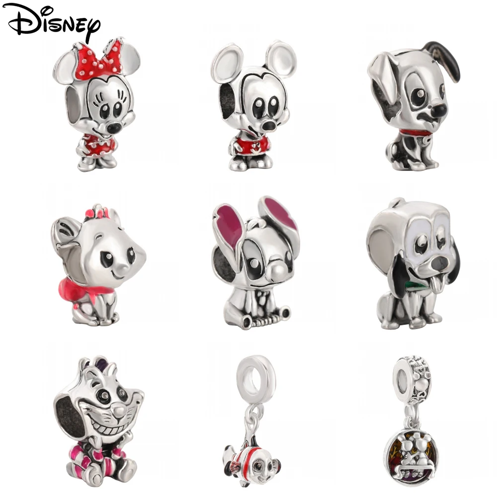 2 pièces/lot mélange Style émail coloré Disney Mickey Minnie point breloques perles pendentif pour bricolage fabrication de bijoux accessoires