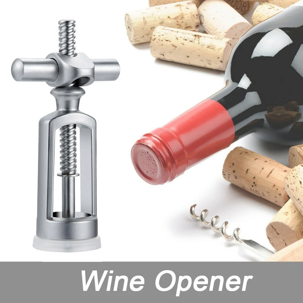 Restaurant KTV Bar Tools Wine Bottle Opener Stainless Steel Corkscrew Leverage Home Durable Vintage Practical Portable Hotel - view 3
