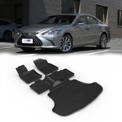 TPE Car Floor Mat Trunk Mat For Lexus ES 2018 2019 2020 Waterproof Interior Accessories Protective Rubber Car Mats Trunk Liner