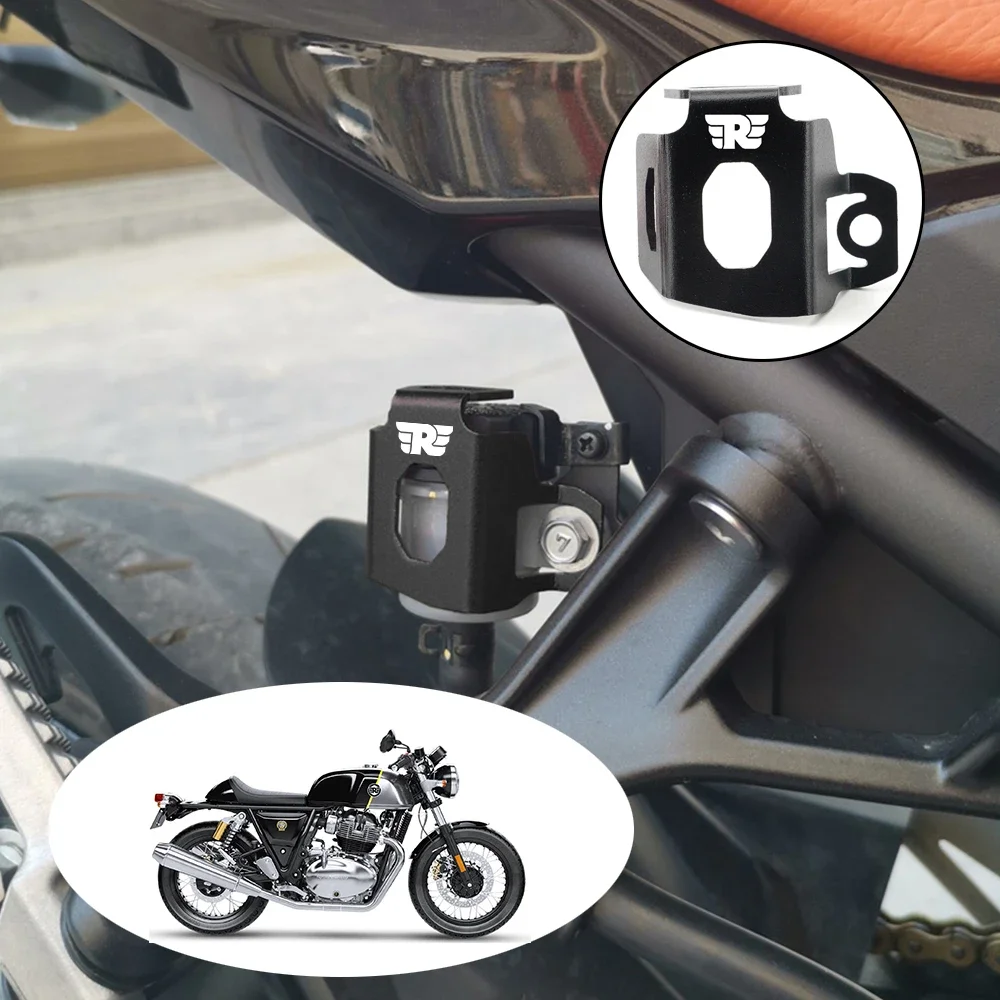 Dla Royal Enfield Interceptor 650 zmodyfikowany tylny zbiornik płynu hamulcowego motocykla osłona zbiornika oleju akcesoria ochronne kubka
