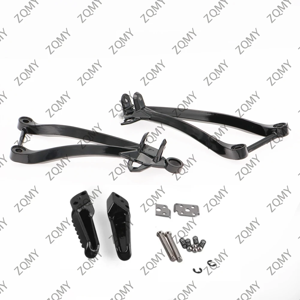 2pcs Motorcycle Rear Passenger  Foot Pegs Footrest Brackets for KAWASAKI  ZX10R 2008-2010 & ZX6R 2009-2011 Aluminum Alloy