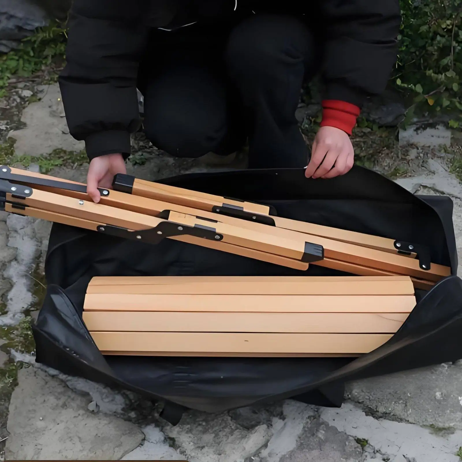 Waterproof Storage Case Rectangular Tent Storage Bag Camping Pole Bag Portable Organizer for Outdoor Awning Setup