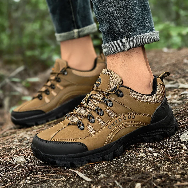 Plus Size 38- 49 Outdoor Waterproof Men\'s Sneakers Winter Shoes Climbing Hiking Shoes Hard-Wearing Men\'s Shoes Free Shipping