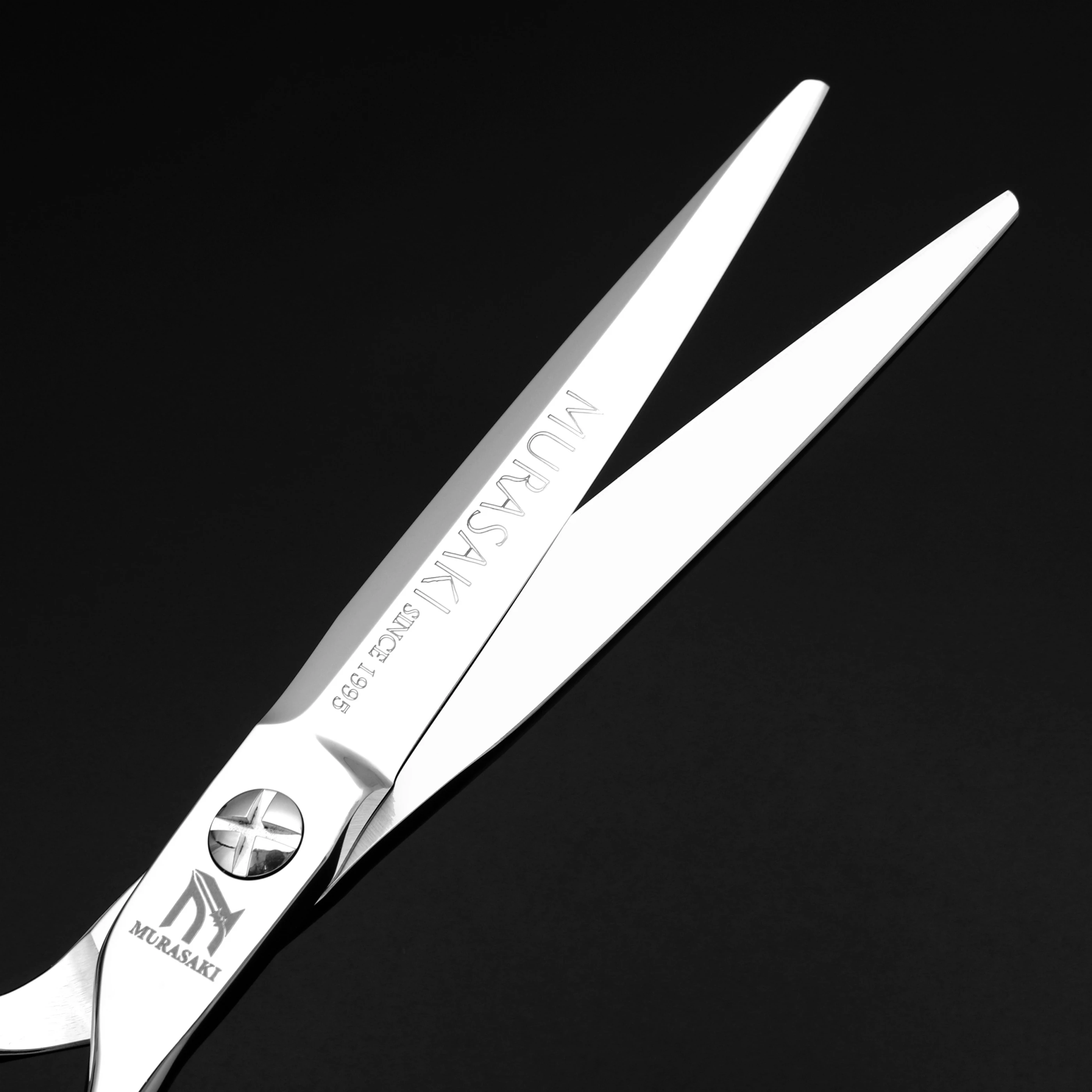 مقص تصفيف الشعر الاحترافي من MURASAKI، مقصات حلاقة مقاس 6.1-6.5-6.8 بوصة 440C، مقبض مريح لقص الشعر