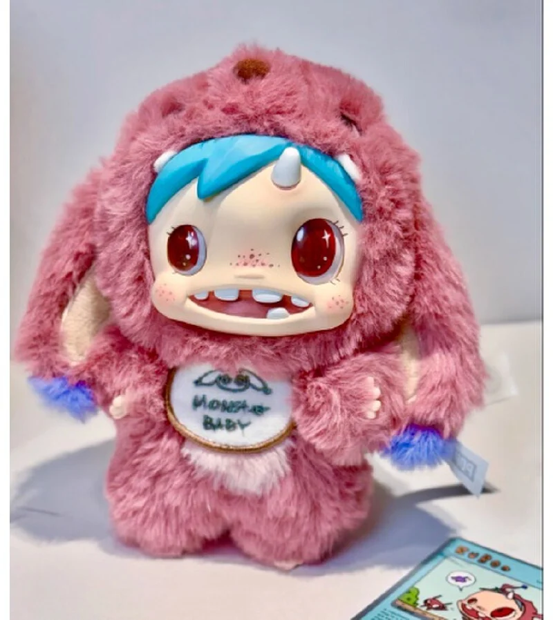 Genuine POPMART Polar-Monster Baby Series Plush Keychain V1 Blind Box Trendy Xmas Toys Bag Cute Decorate Collect New Year Gifts