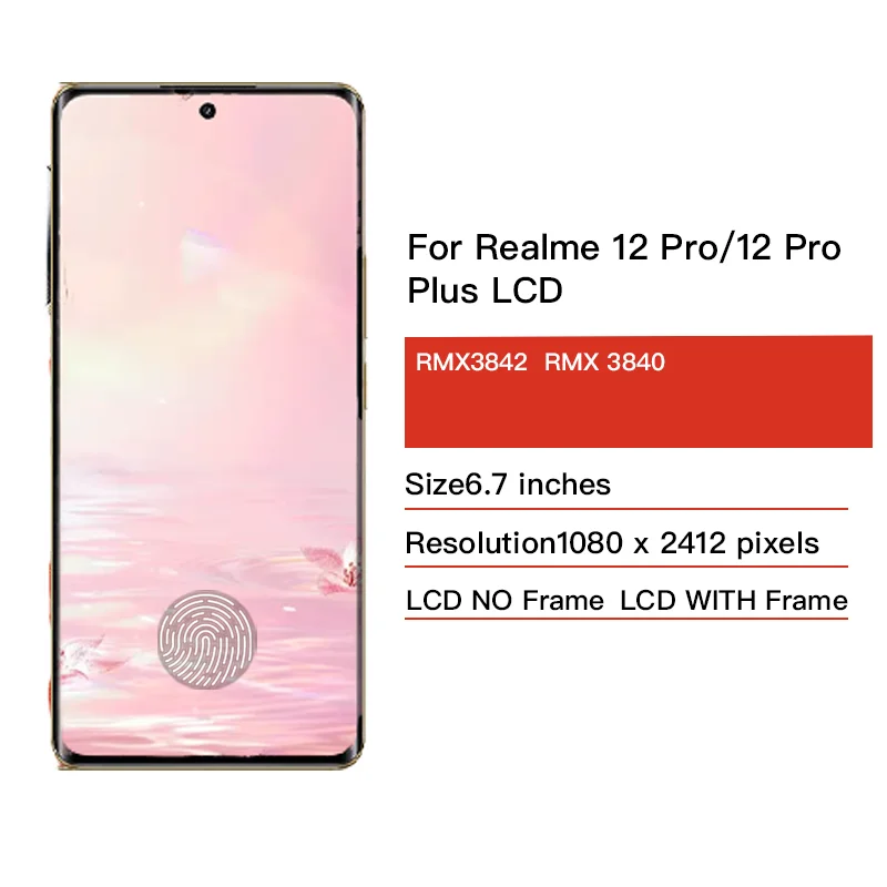 6.7\\\\\\\" AMOLED Wyświetlacz LCD z ekranem dotykowym i digitizerem do Realme 12 Pro RMX3840 oraz Realme 12 Pro+ Plus RMX3842 — zdjęcie produktu 2