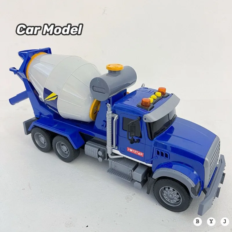 1:18 Plastic Tow Truck Big Cement Mixer Toy Truck Model Inertial Vehicle Toys Without Remote Control Toy Car For Boys And Girls