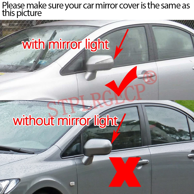 1 PC Door Wing Mirror Glass Heated Left Right Side Car-styling Rearview Mirror No Heating for Honda Civic Gen 8 Sedan 2006-2011
