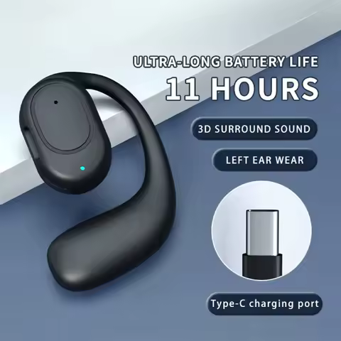 Wireless Bluetooth Headset Full Open Headphones Air Conduction Ear Hook Earphones Handsfree Noise Canceling Audifonos Sports