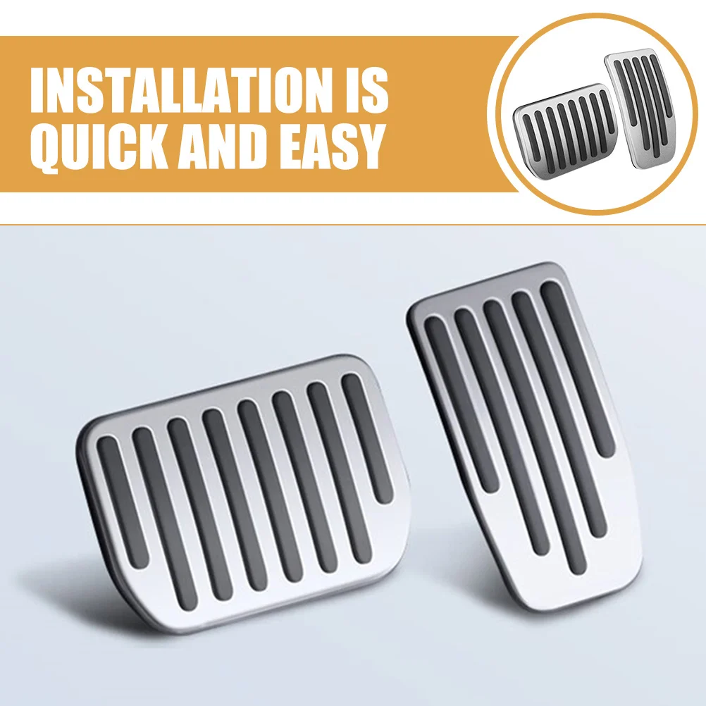 

2Pcs Car Brake Pedal Pads Anti Skid Gas Fuel Boards Foot Pedal Covers Stylish Easy Install Car Accessories Automotive Brake Pads