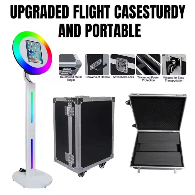 Standing Photo Booth Ranking Three Adjustable Color Temperature Magic Mirrors Photo Booth with Light Emitting Diode Light