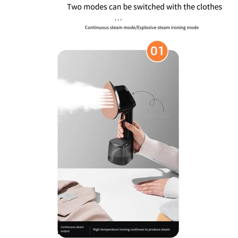 TCF-For Home Use Portable Folding Garment Steamer 1500W 200-240V Multi-Plug US Plug