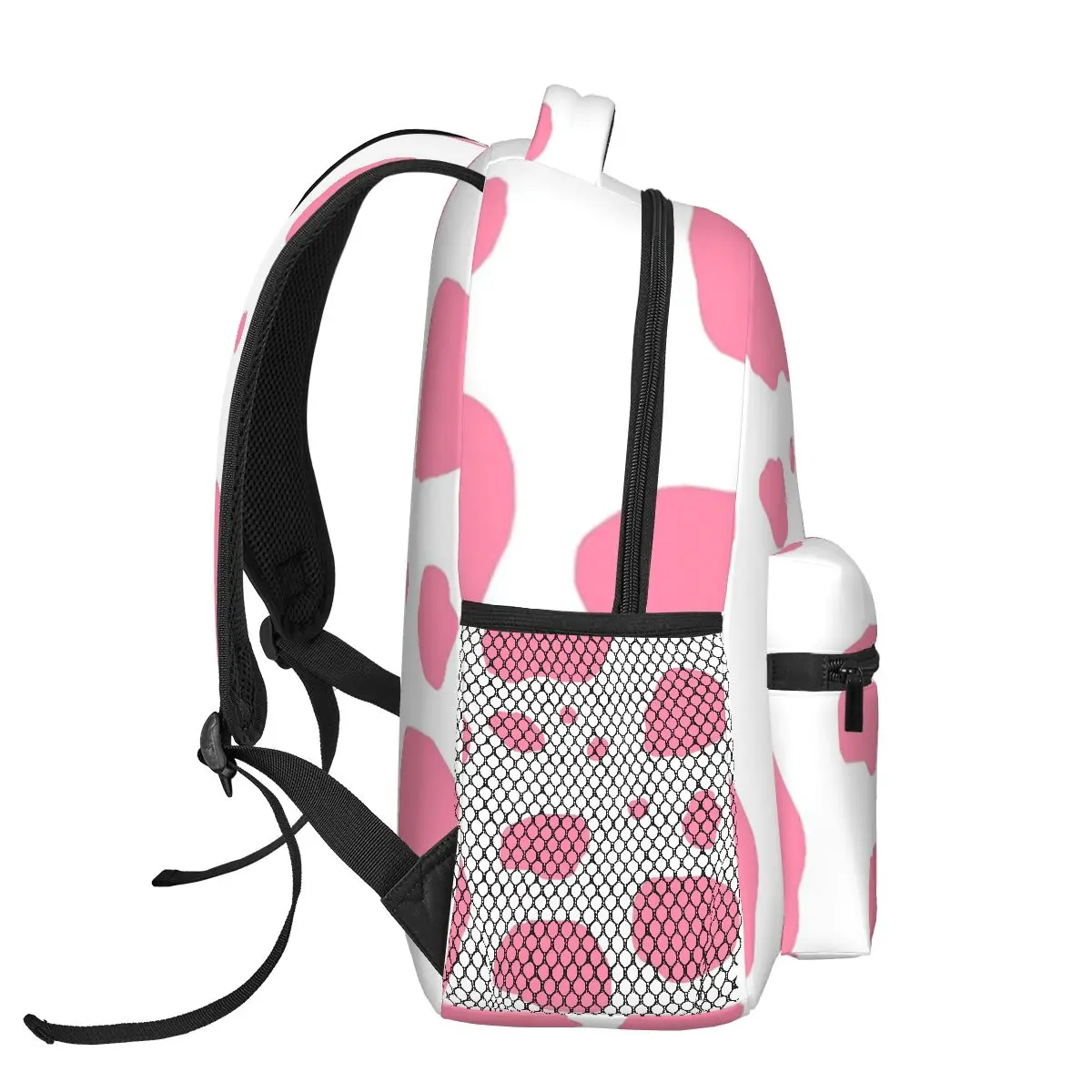 Mochilas con estampado de vaca rosa para niños y niñas, mochilas escolares para niños, mochila de viaje de dibujos animados, bolso de hombro de gran capacidad