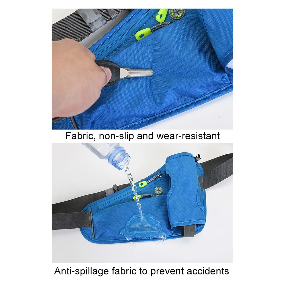 

Pack Bum Bag Waterproof Running Phone Bag With Water Bottle Holder For Men Women Running Cycling Hiking Walking Black Highly Rec
