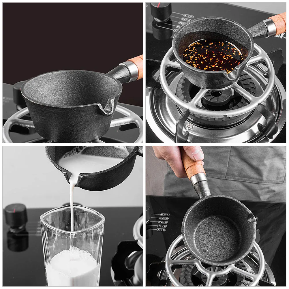 

Mini Cast Iron Nonstick Fry Pan 13cm Height 6cm for Gas Induction Cooker One Piece Molded Kitchen Saucepan
