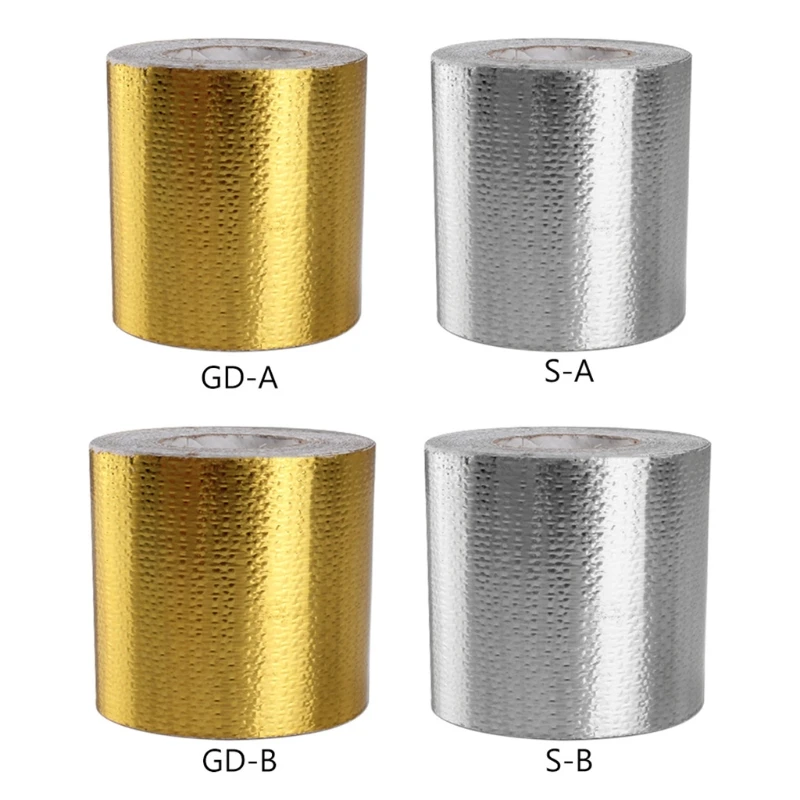 High Temperature Bandage Tape Thermal Barrier Tape Heat Reflective Adhesive Aluminized Heat Shielding Mat for Hose&Auto