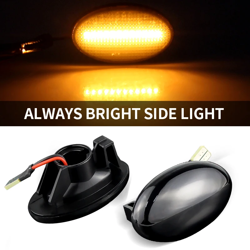 

2× for Mercedes Benz Smart W452 A-Class W168 Citan W415 Vito W639 Vito W447 - LED Dynamic Side Marker Light Turn Signal Canbus