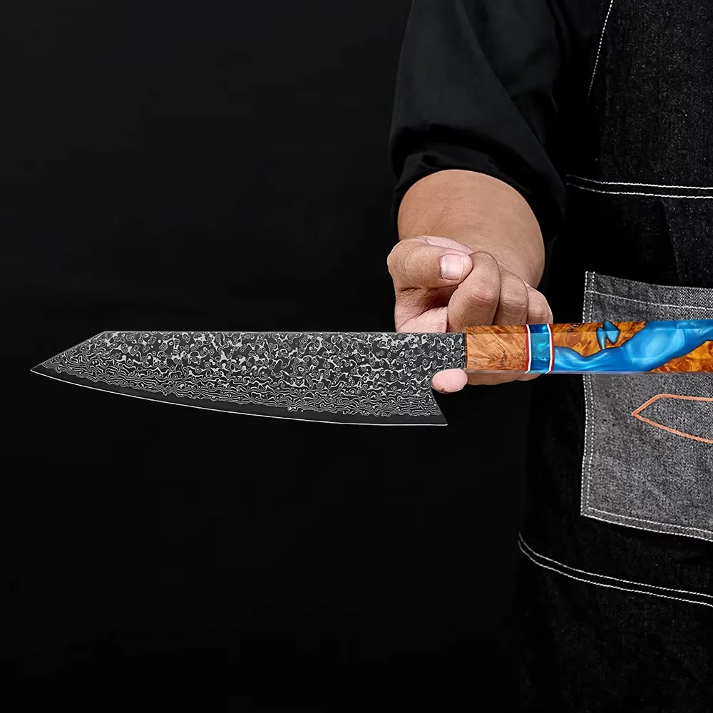 XITUO Damascus Steel Japanese Chef Knife Kiritsuke Knife Handcrafted High Carbon Sharp Sushi&Sashimi Knife Premium Kitchen Knife