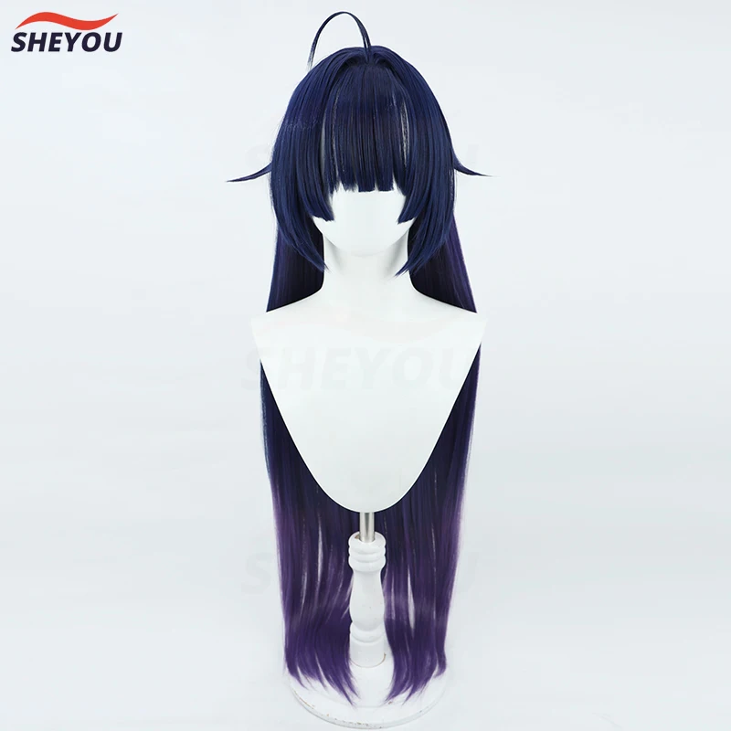 Game Honkai Impact 3 3rd Herrscher of Thunder Raiden Mei Cosplay Wig Long Straight  Heat Resistant Synthetic Hair Wigs + Wig Cap