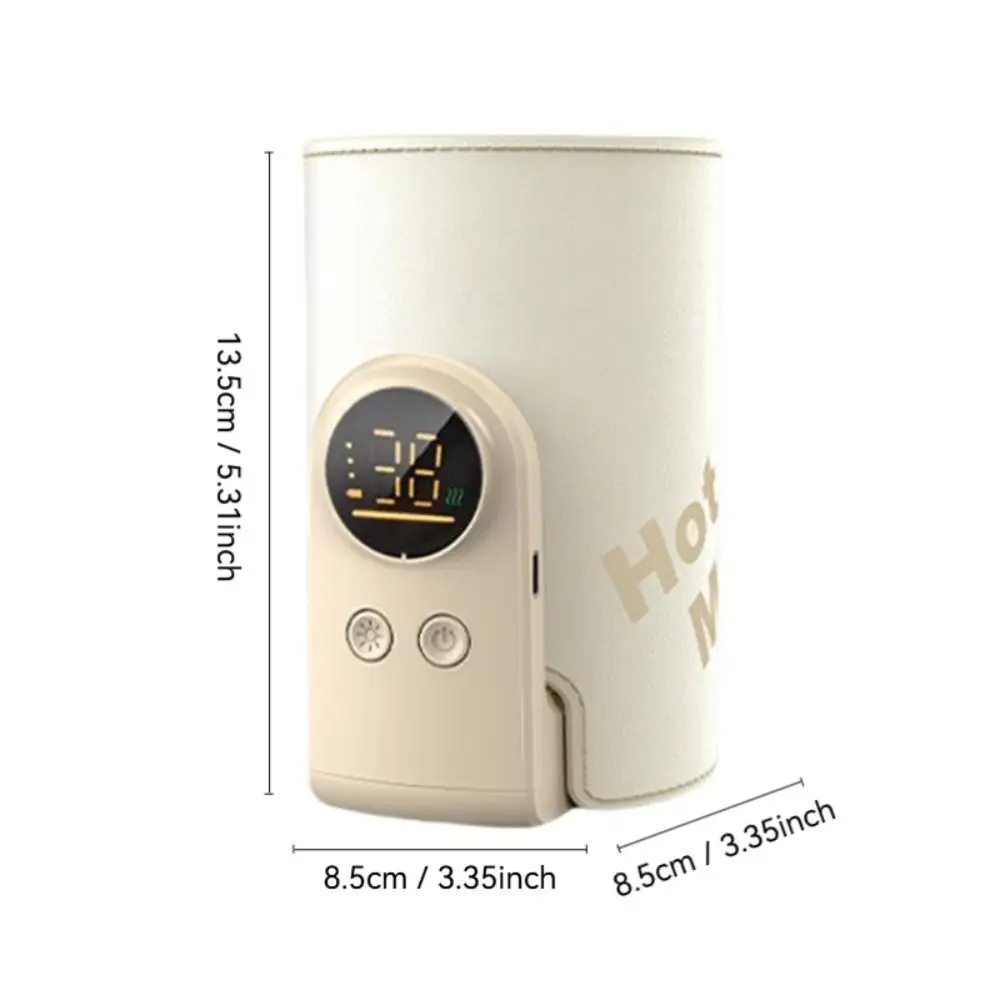 Constant Temperature Bottle Warmer Digital Display Rapid Warming Bottle Insulation Cover Wireless Nighttime Milk Warmer Travel