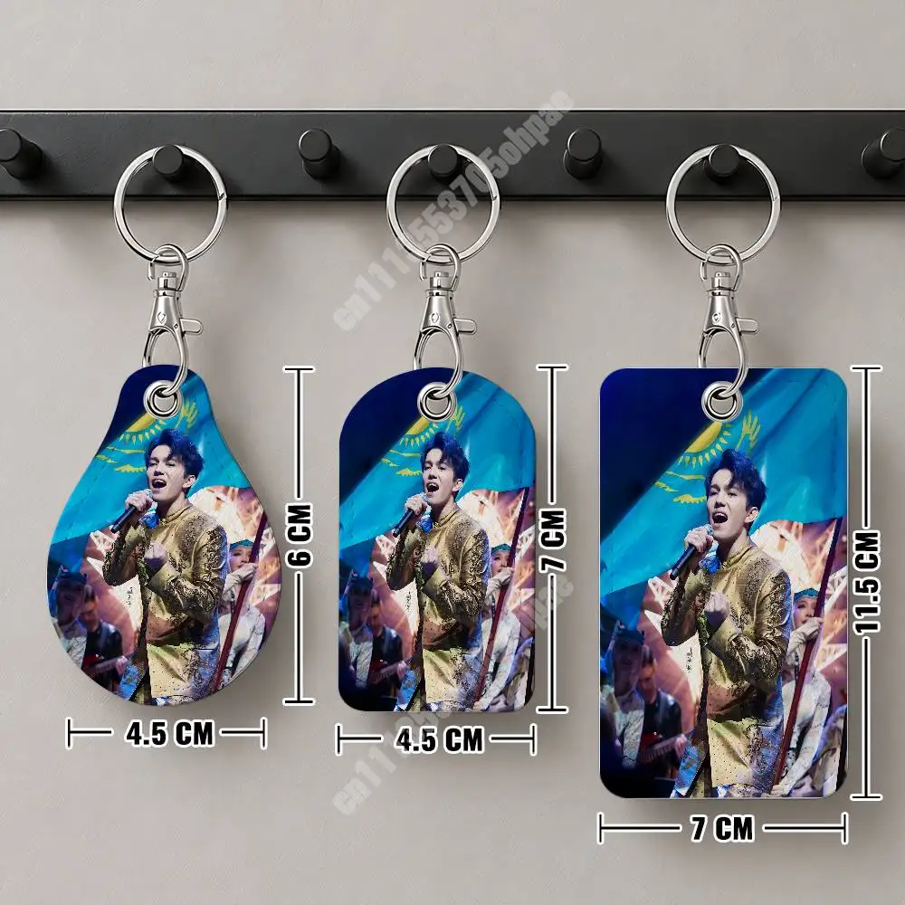 Kazakh Singer D-Dimash K-Kudaibergen Leather Keychain Card Holder for Airtag & ID Cards Business Bag Charm