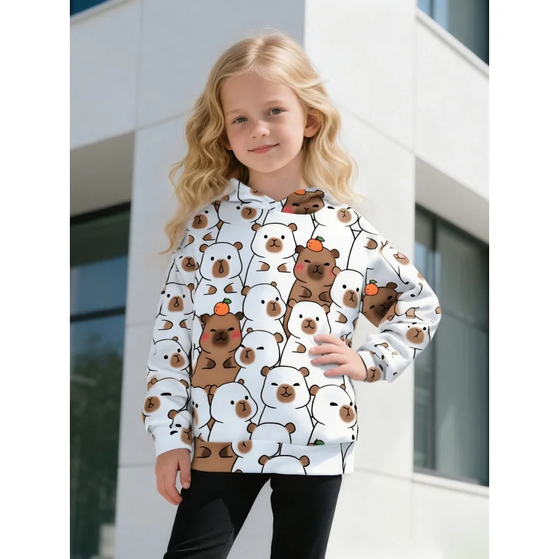 سترة غير رسمية للخريف والشتاء على شكل الدب الكرتوني للفتيات لعام 2025 #3