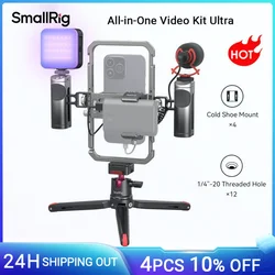 SmallRig All-in-One Video Kit Mobile Phone Video Rig Vlogging Kits w Tripod Light Mic for iPhone 14/13 Pro/Max for Huawei -3591C