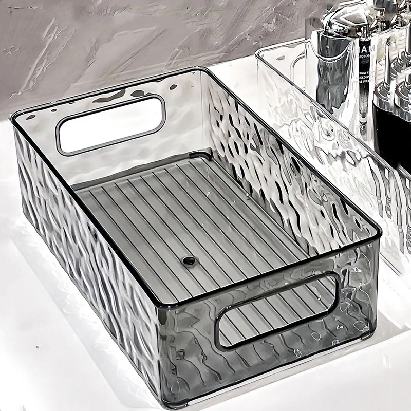 Transparent plastic drawer storage box acrylic storage box for makeup, cosmetics, kitchen utensils, tool storage box