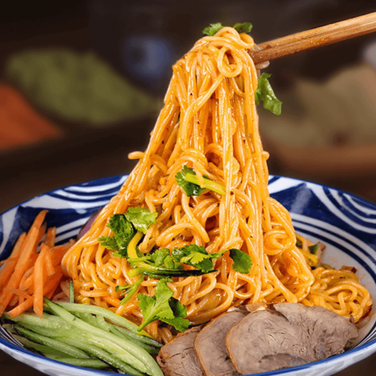 [10Packs] JISHIMIAOPIN Sesame Paste Cold Noodles 10.93 oz*10Packs