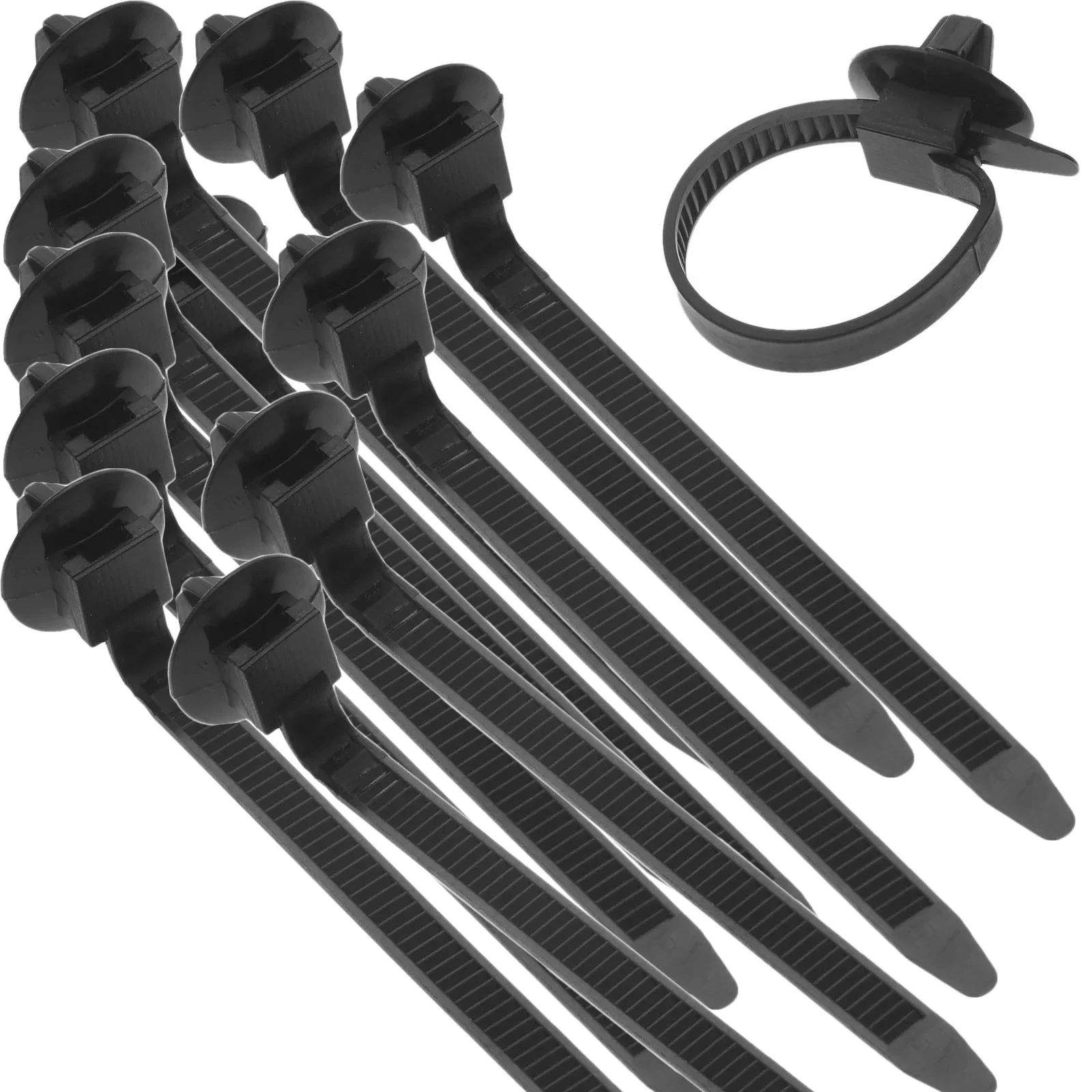 For Auto Wiring Push Mount Clip Nylon Cable Tie 93mm Secure Wire Bundle Easy To Use Design Flexible Nylon Material
