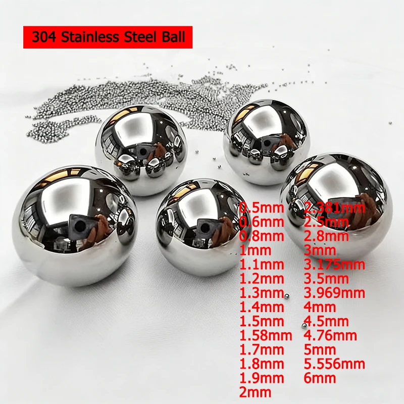 

201/304 Stainless Steel Ball High Precision Solid Smooth Round Beads 2.0mm-6.0mm for Bearing Slingshot Bike Scooter