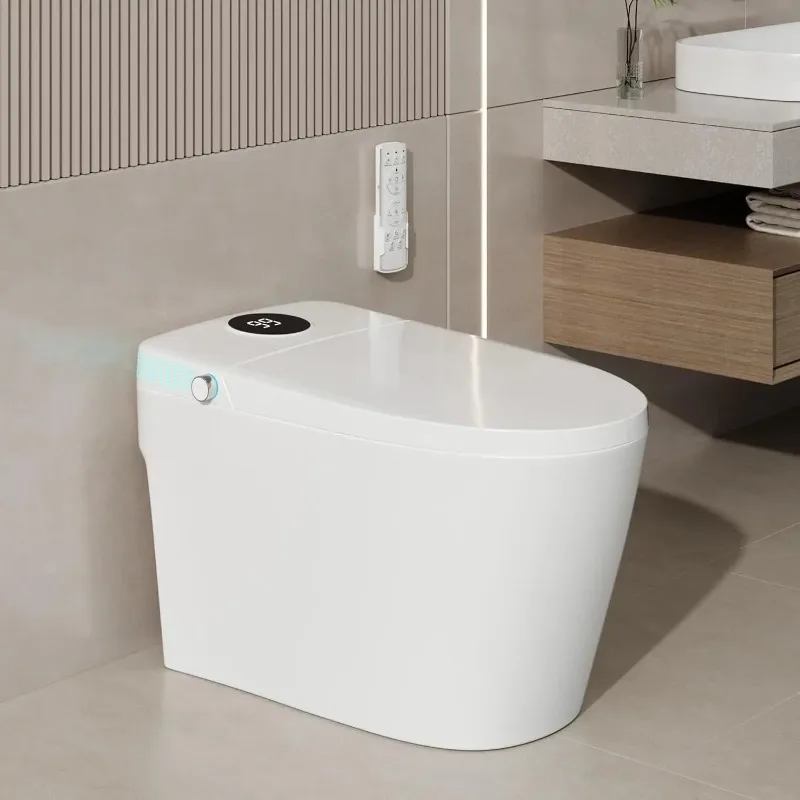 

Smart Toilet Built In Bidet Heated Seat Child Mode Self Cleaning Nozzle Multiple Flush Custom For Bathroom Household