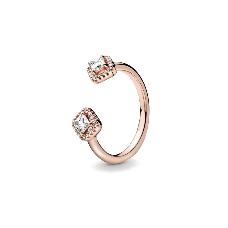 Women's Shining Zircon Adjustable 925 Sterling Silver Ring
