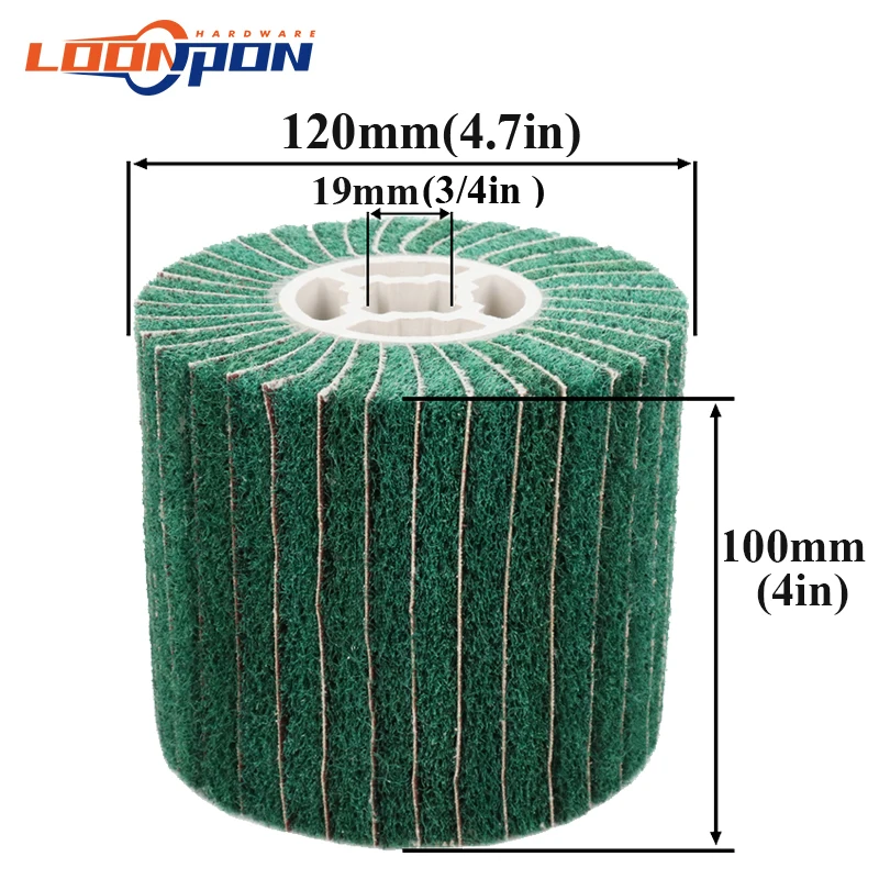 120mm Stainless Steel Polishing Wheel Drum Abrasive drawing Polishing Wheel (Cylinder buffing wheel) for wire drawing machine