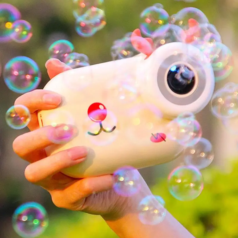 Chilren Camera Bubble Machine Outdoor Toy for Kids Girls Boys Handle Soap Bubble Maker Toy Kids Durable Automatic Bubble Blower