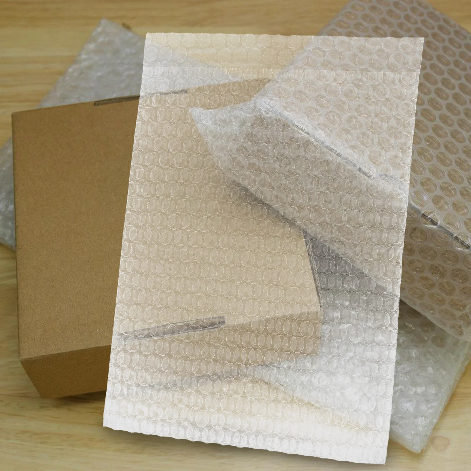 100 Uds bolsas de burbujas bolsa de embalaje gruesa a prueba de golpes bolsa protectora acolchada transparente para envío correo de almacenamiento en movimiento