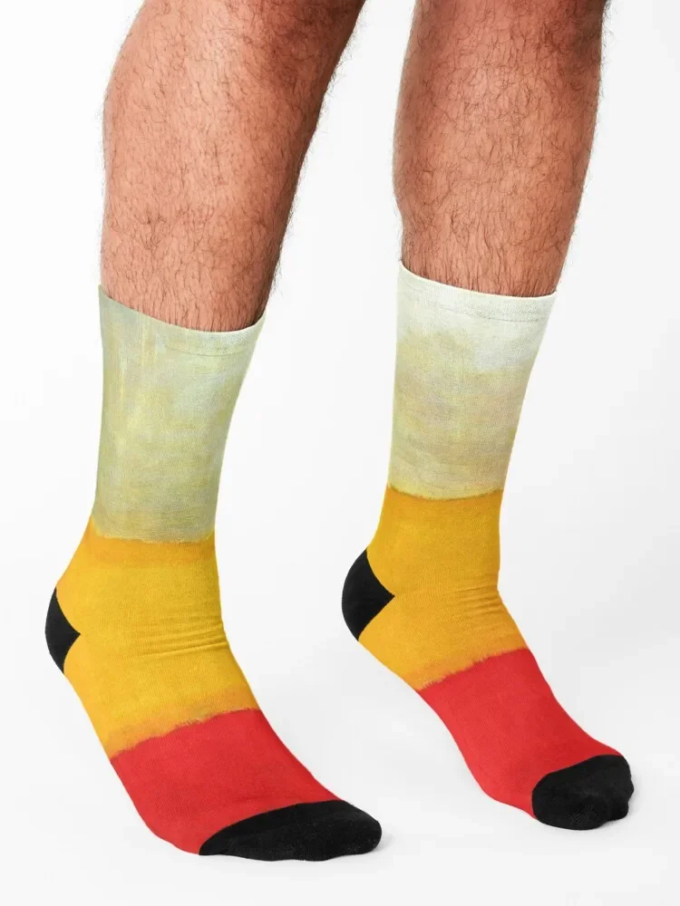 مارك rothko الجوارب الرجبي مع طباعة جوارب ساخنة رجل الجوارب النساء الرجال بالجملة التدفئة جورب مضحك هدية امرأة الجوارب الرجال #3