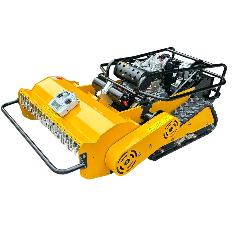 Zero Turn Remote Control Electric Robot Lawn Mower with Engine 1000W/2000W Power 300m Remote Distance Flail Grass Cutter