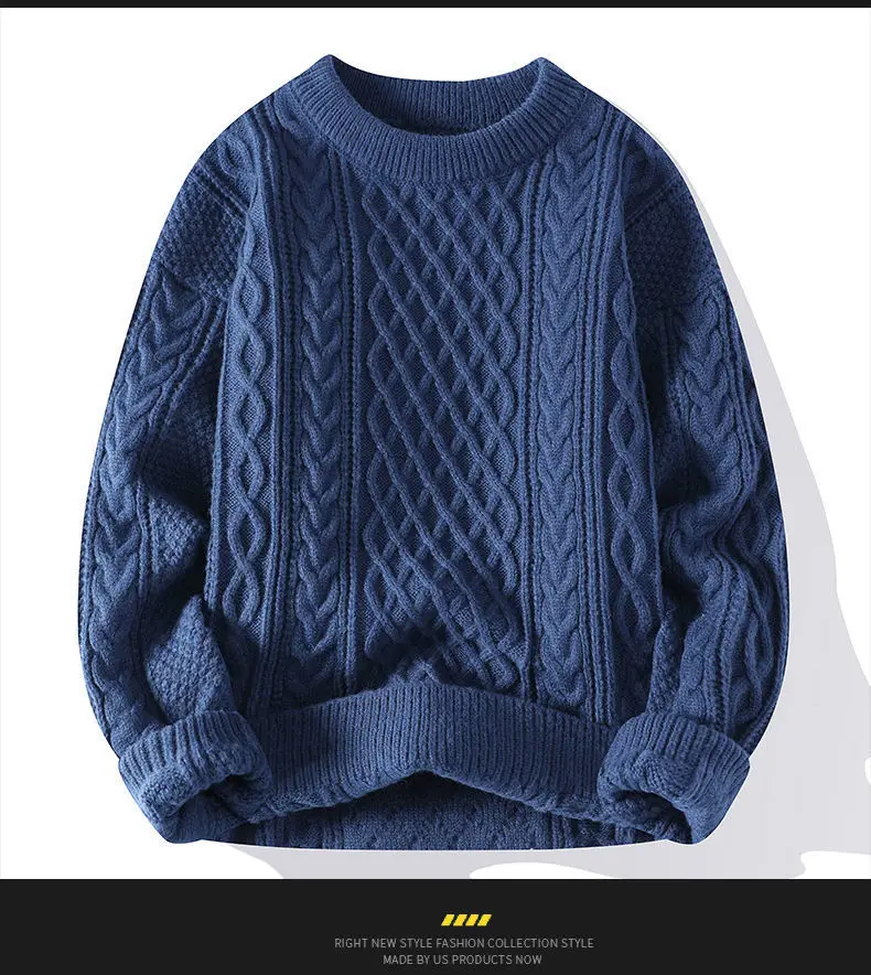 Neuer Herren-Strickpullover für Herbst und Winter, Weihnachtlicher Roter Pullover, Warmer Karo-Pullover für Studenten, Lässige Herrenjacke, Weiches, Warmes, Mehrschichtiges Oberteil – Detail 17