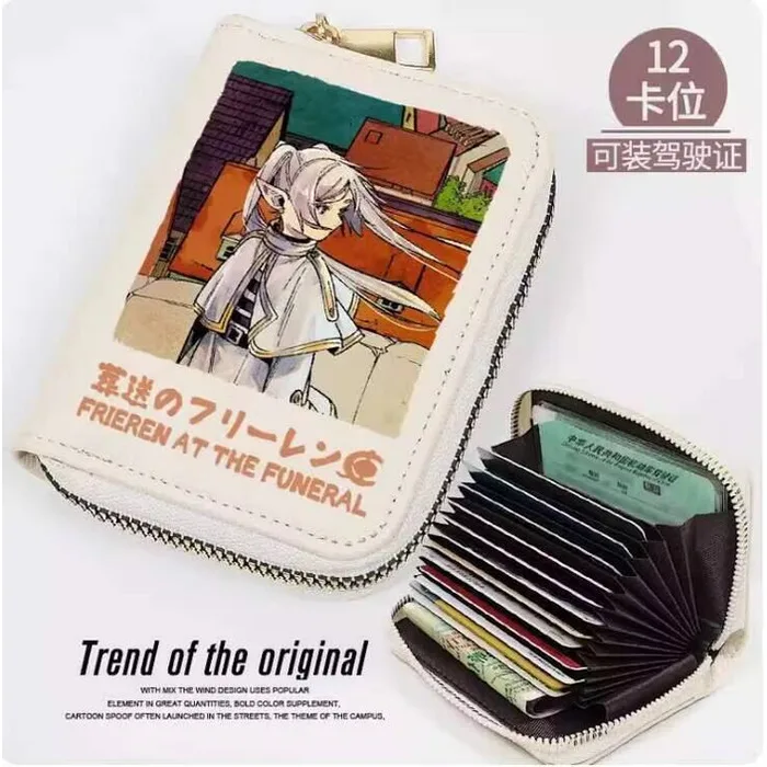 

Anime Frieren At The Funeral Fashion Wallet PU Purse Card Coin Zipper Cash Holder Bag Cosplay Gift B262 Anime