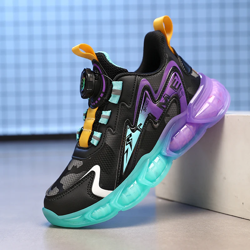 

2025 Новая детская спортивная обувь с вращающейся пряжкой, легкая дышащая летняя подошва из ЭВА, китайский производитель, оптовая продажа