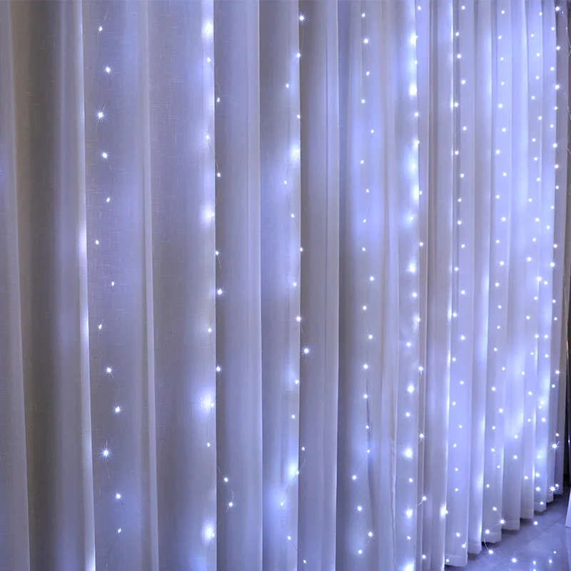 Christmas String Lights Fairy change Curtain Hanging con telecomando per matrimoni all'aperto Party Garden decorazioni natalizie