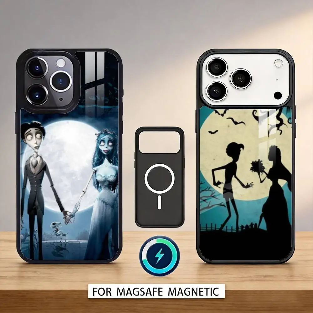 

Tim B-Burton's Corpse Brides Phone Case For iPhone17,16,15,14,13,12,Pro,Max,Magnetic For Magsafe Wireless Charging