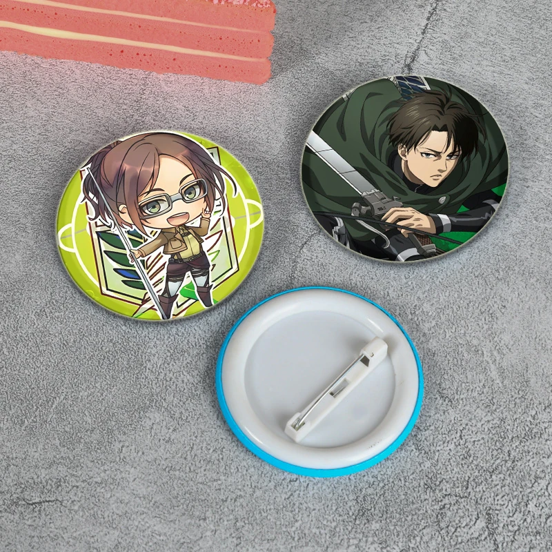 Eren Yeager Mikasa Ackerman Reiner Braun Badge Comic Anime Brooches Handmade Cute Enamel Pins for Clothes Backpack Jewelry Gifts