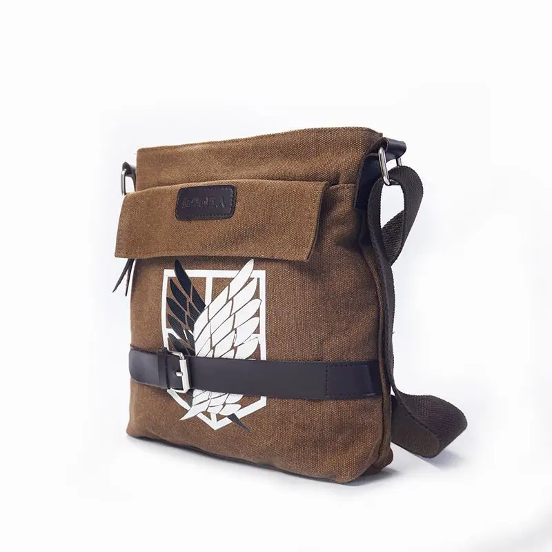 Anime Attack on Titan Print Canvas Bag Crossbody Bag Cosplay Vintage Shoulder Bags High Quality Bags for Men Women