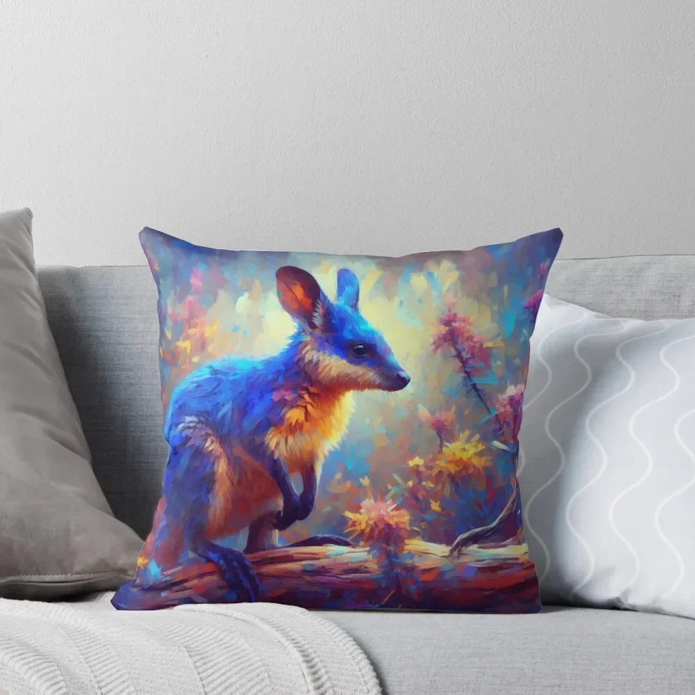 

Wallaby-Blue Jay, Color Field Painting Throw Pillow Luxury Pillow Case christmas decorations 2025 pillow cover christmas