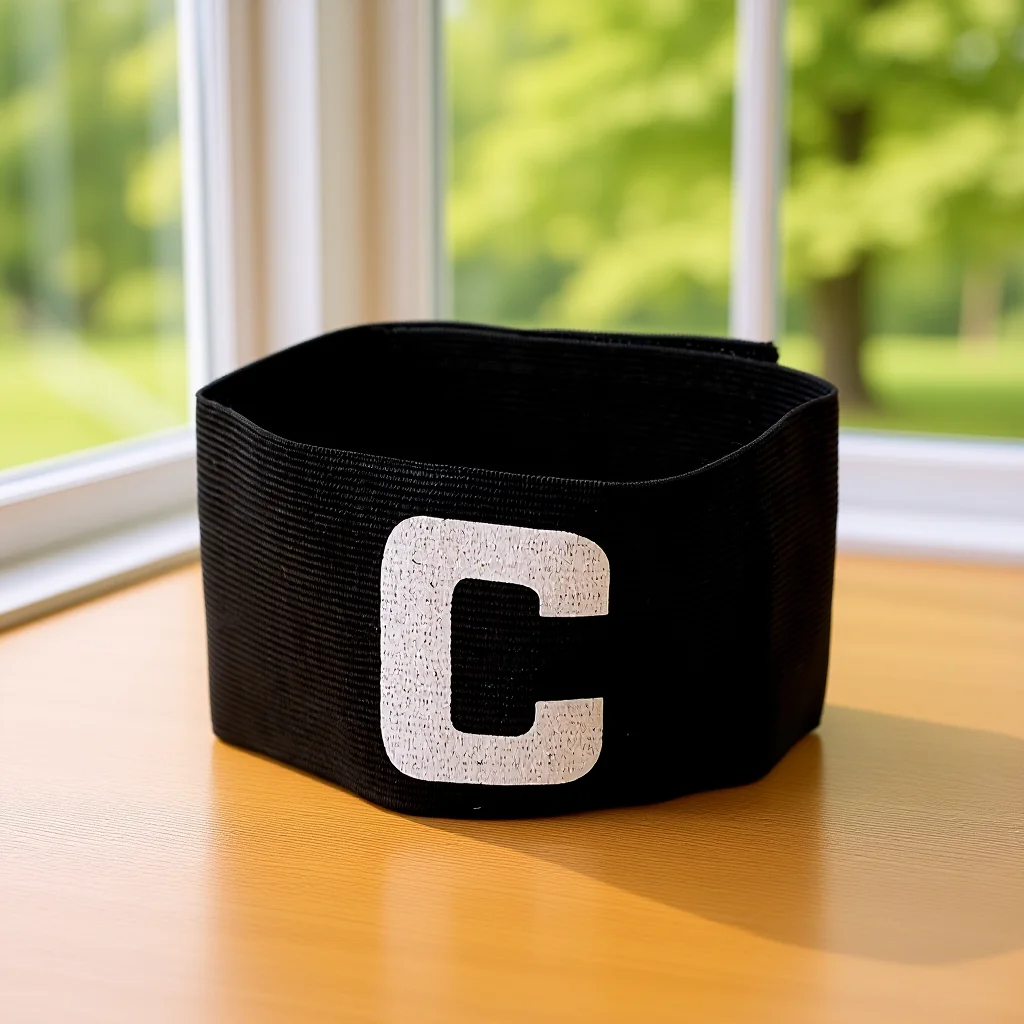 

Adjustable Football Soccer Captain Durable Anti Drop Design For Adult Big Child Team Sports Use Black Captain Armband Soccer