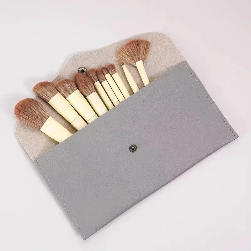 Soft Fluffy Maquiagem Brushes Set, cosméticos, Fundação, Blush, pó, sombra, Kabuki, mistura, ferramenta de beleza, 10pcs