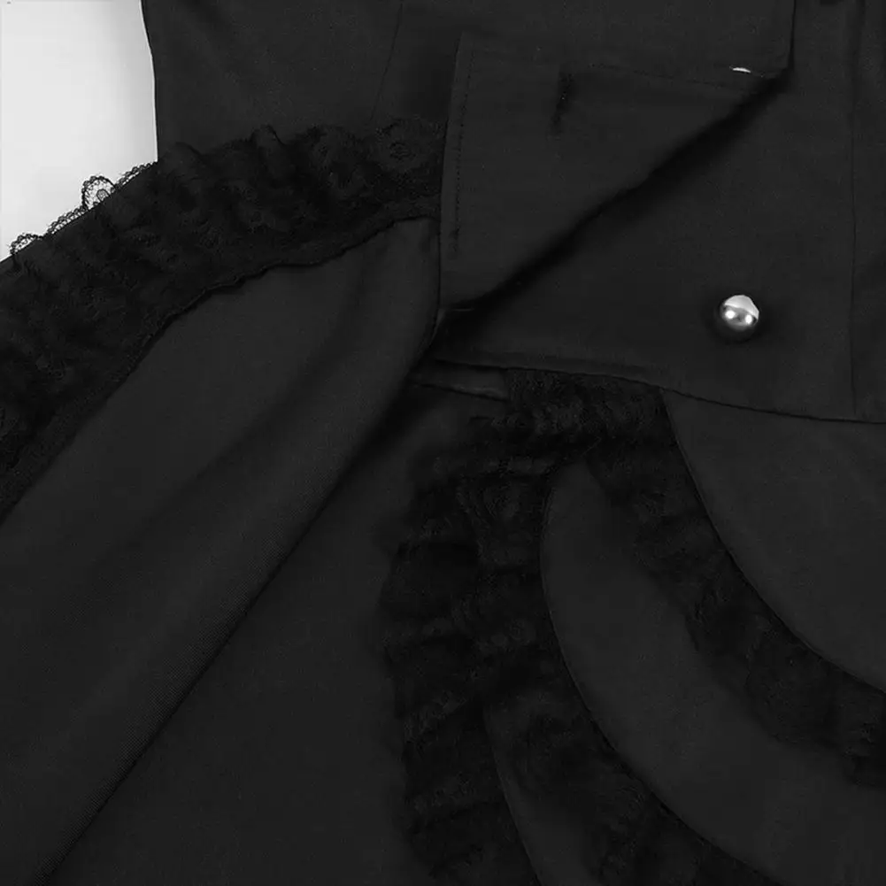 القوطية Steampunk زر معطف الفيكتوري معطف السترة أبلى المرأة شخصية زر الدانتيل سترة واقية